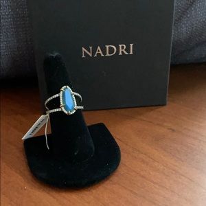 Nadri Jasmine Labradorite Cubic Zircoina Ring